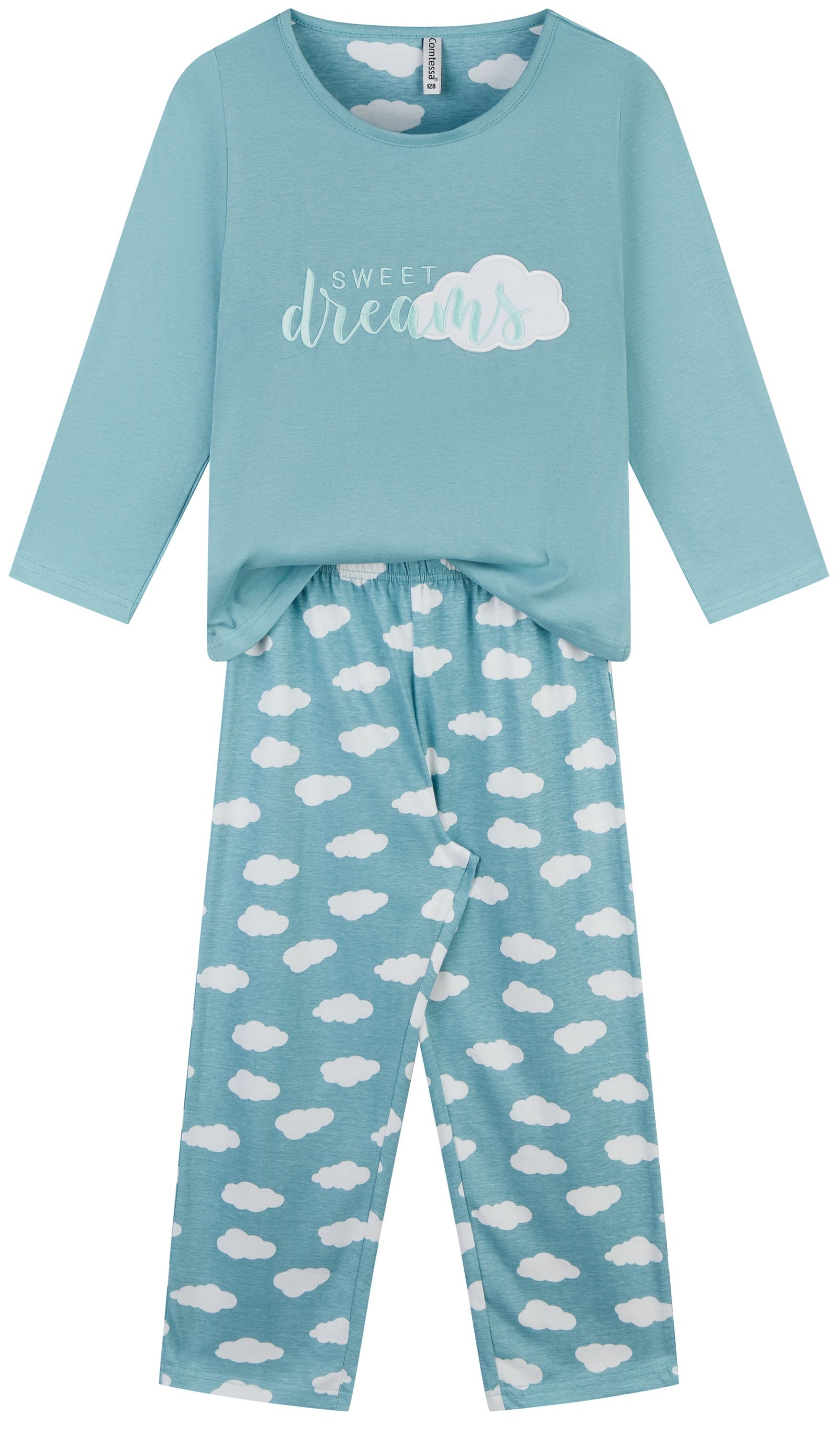 comtessa Schlafanzug Iceberg Buddies (Set, 2-teilig) Mädchen Pyjama lang Langarm Baumwolle Winter