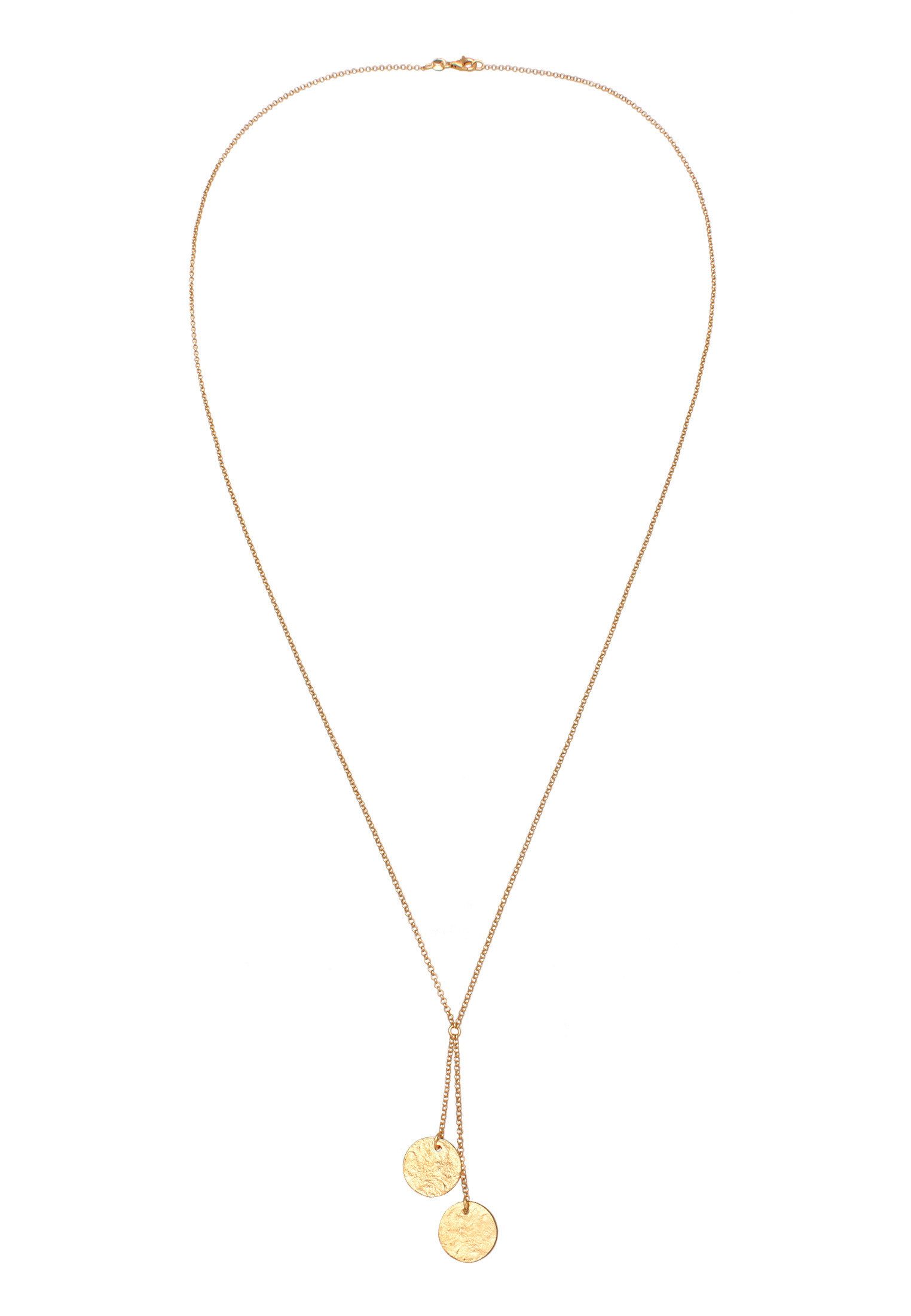 Elli Kette mit Anhänger Y-Kette Plättchen Coin Strukturiert 925 Silber, Plä günstig online kaufen