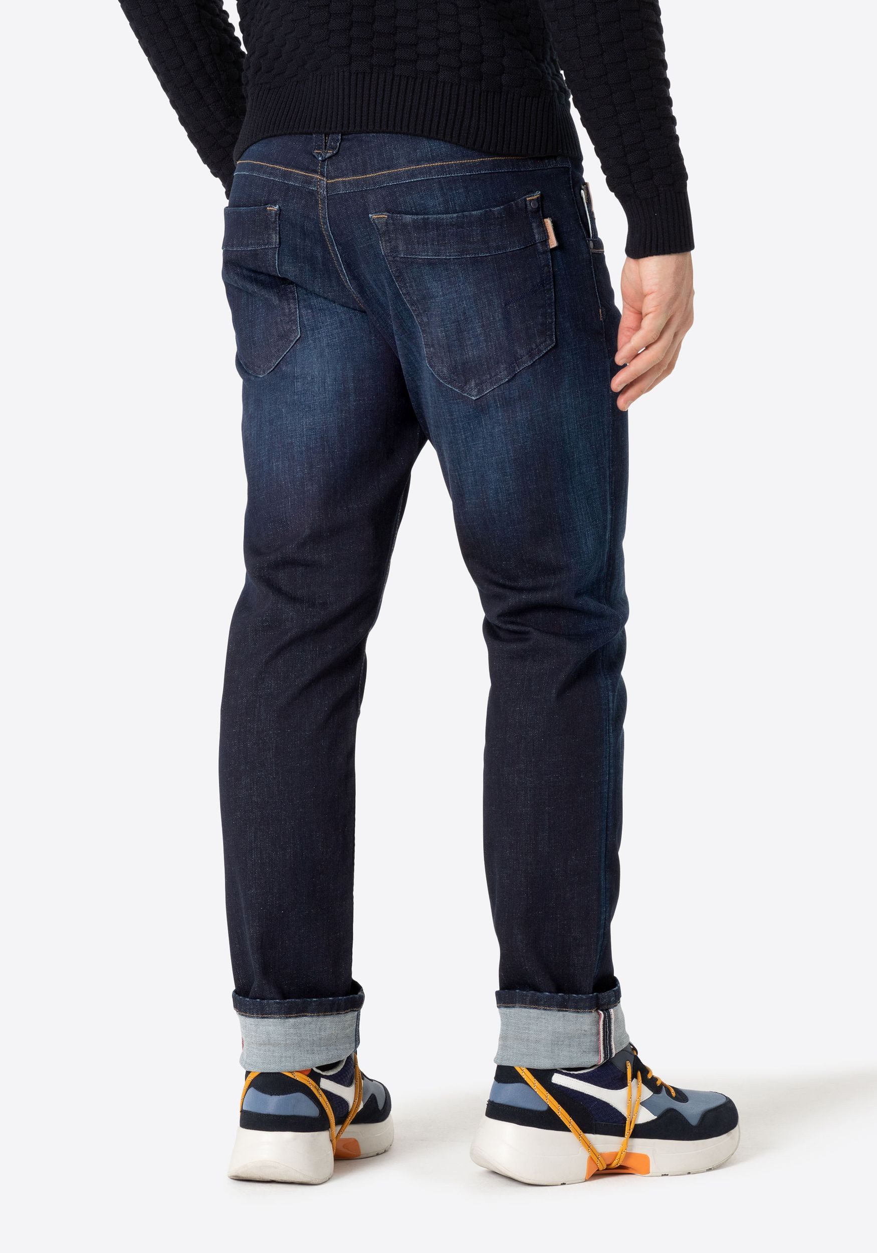 TIMEZONE Regular-fit-Jeans Slim-Fit Jeans mit Stretch und fünf Taschen für Baumwolle unifarben elastisch Reißverschluss casual-Style