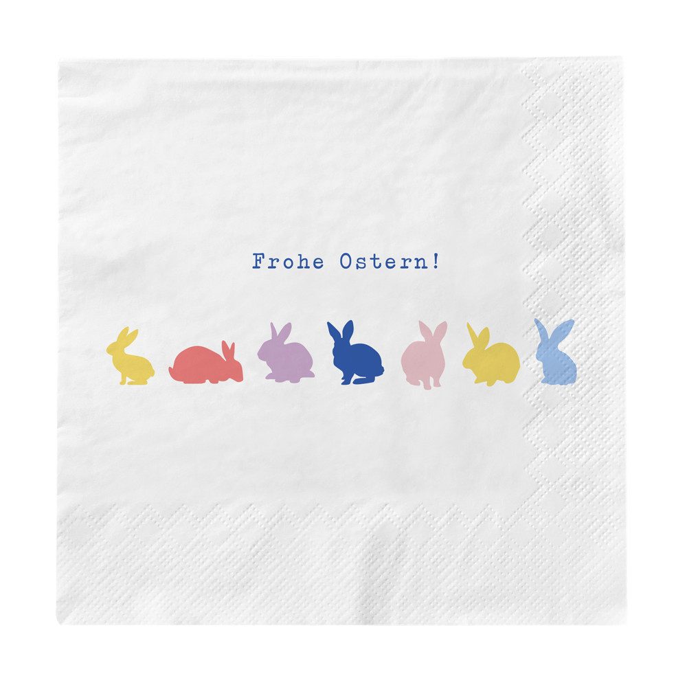 Grafik Werkstatt Papierserviette Servietten Frohe Ostern Hasen, Accessoires, 20 St., 12,5 x 12,5 cm, (1 St)
