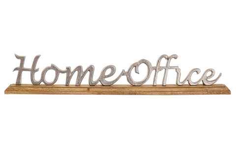 my home Deko-Schriftzug Home Office (1 St), aus Metall, auf Holz