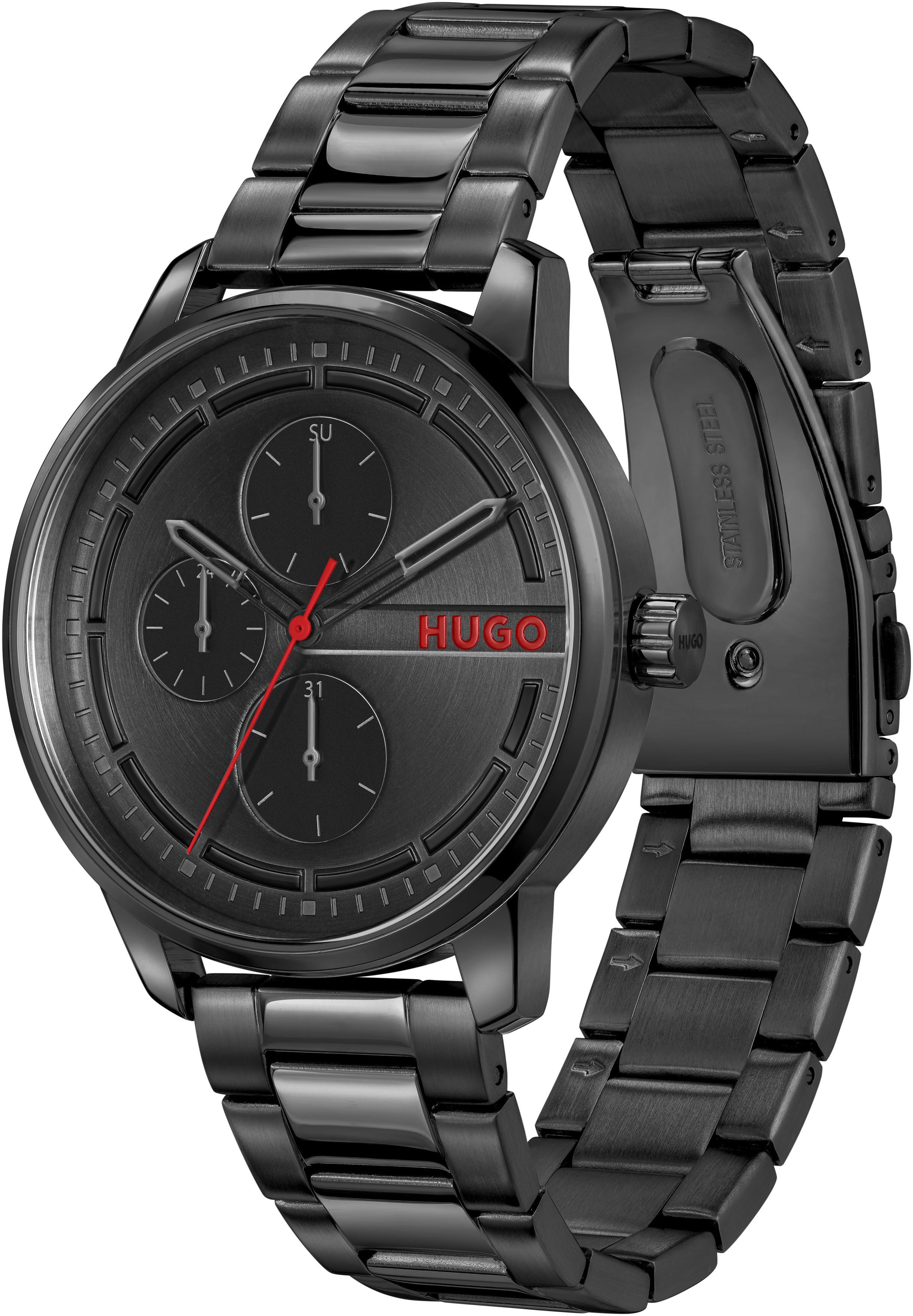 HUGO Multifunktionsuhr #STAMP MULTI 1530369, Armbanduhr, günstig online kaufen