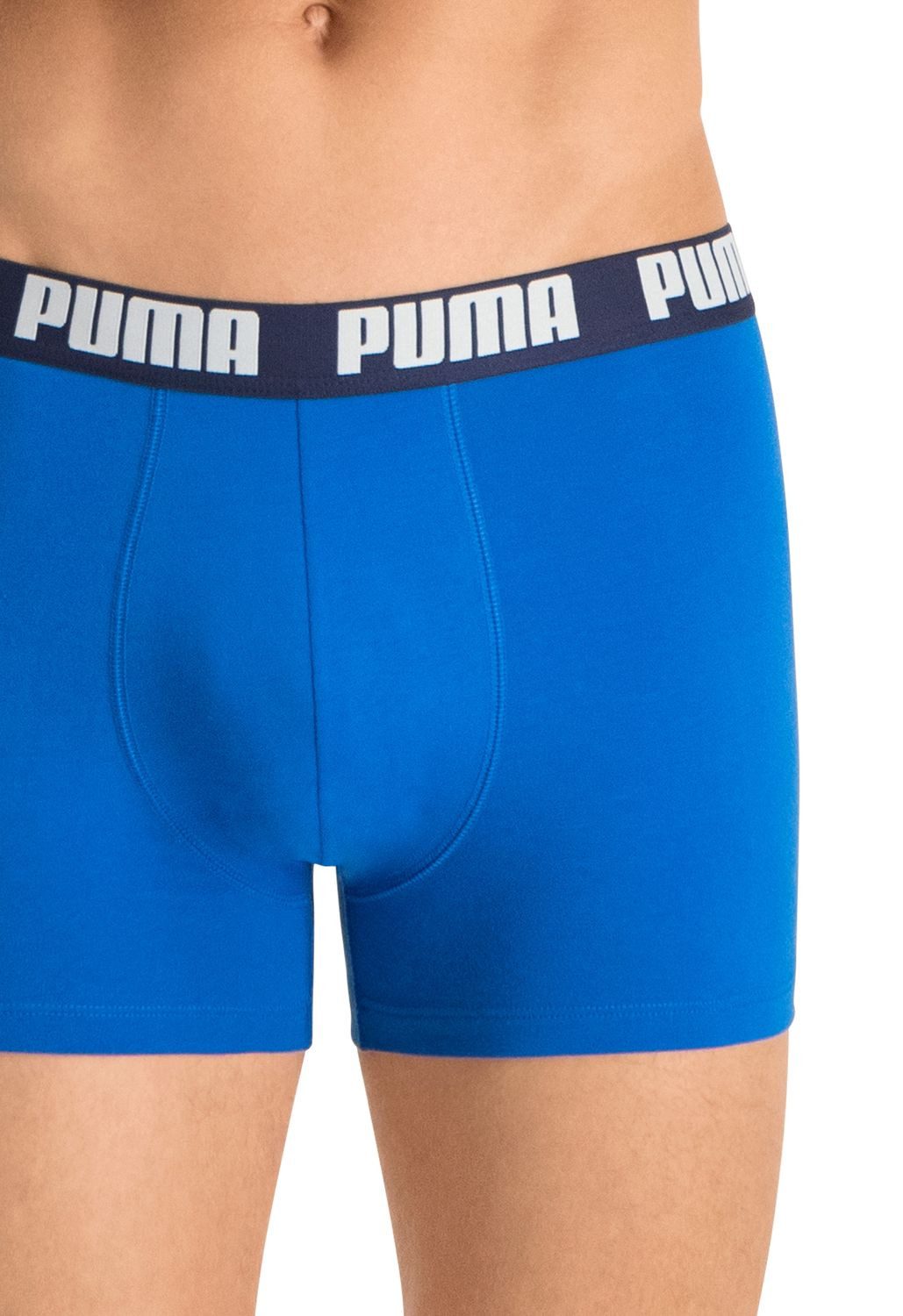 PUMA BODYWEAR Boxershorts Basic elastischer Logo-Bund, Baumwollmix, 4er Pack