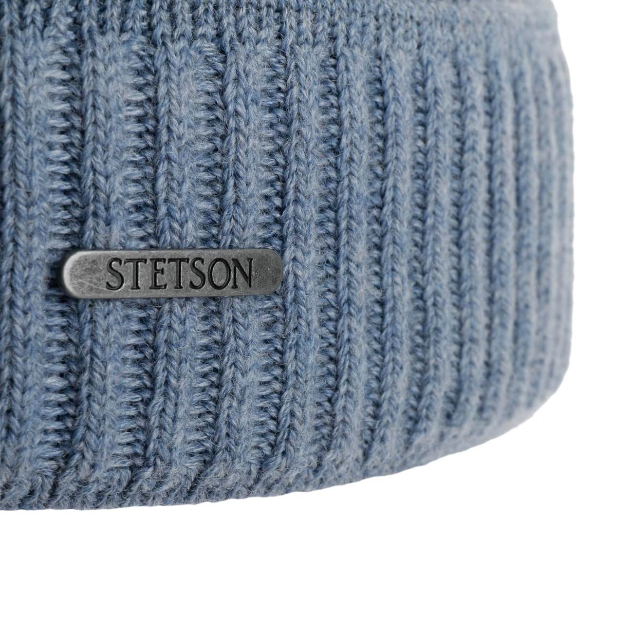 hellblau Strickmütze Made in Stetson mit Umschlag, Italy (1-St) Strickmützen