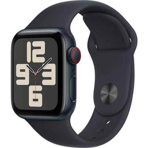 Apple Watch SE GPS 40 mm Aluminium + Cellular S/M Smartwatch (4 cm/1,57 Zoll, Watch OS 10), Sport Band