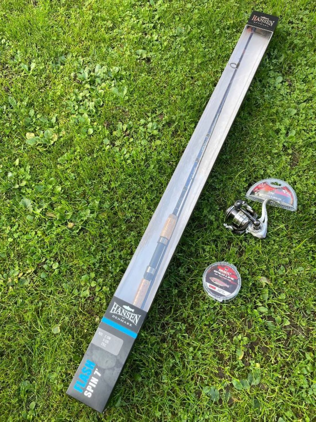 DAM Fishing Spinnrute Forellenrute SET Combo DAM Hansen Flash SPIN 2,10m 5-22g+Rolle+Schnur, (Rute, Rolle, Schnur)