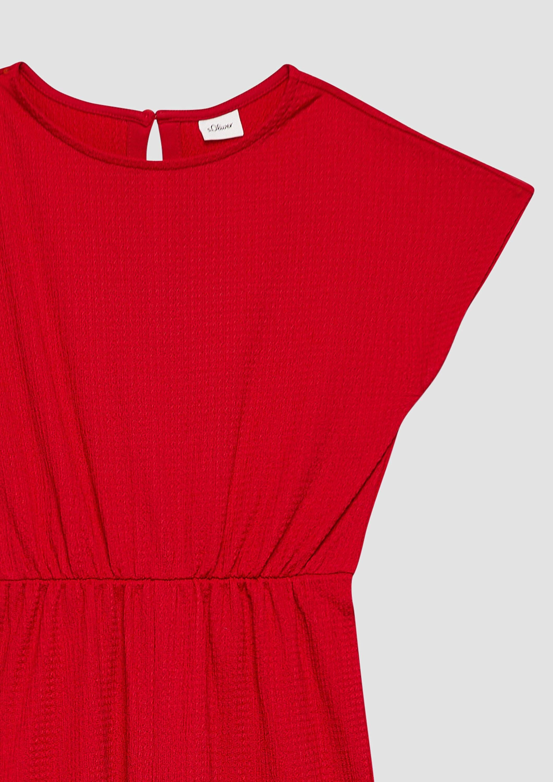 s.Oliver Jumpsuit Overall Jumpsuit mit Wide Leg mit Crêpe-Struktur