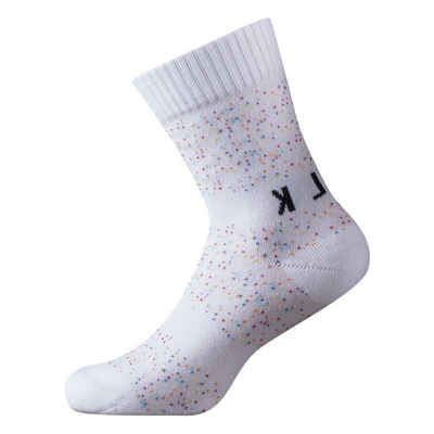 Fussvolk Socken 7310660042 FUSSVOLK Rainbow Socks Dots weiße Strümpfe white
