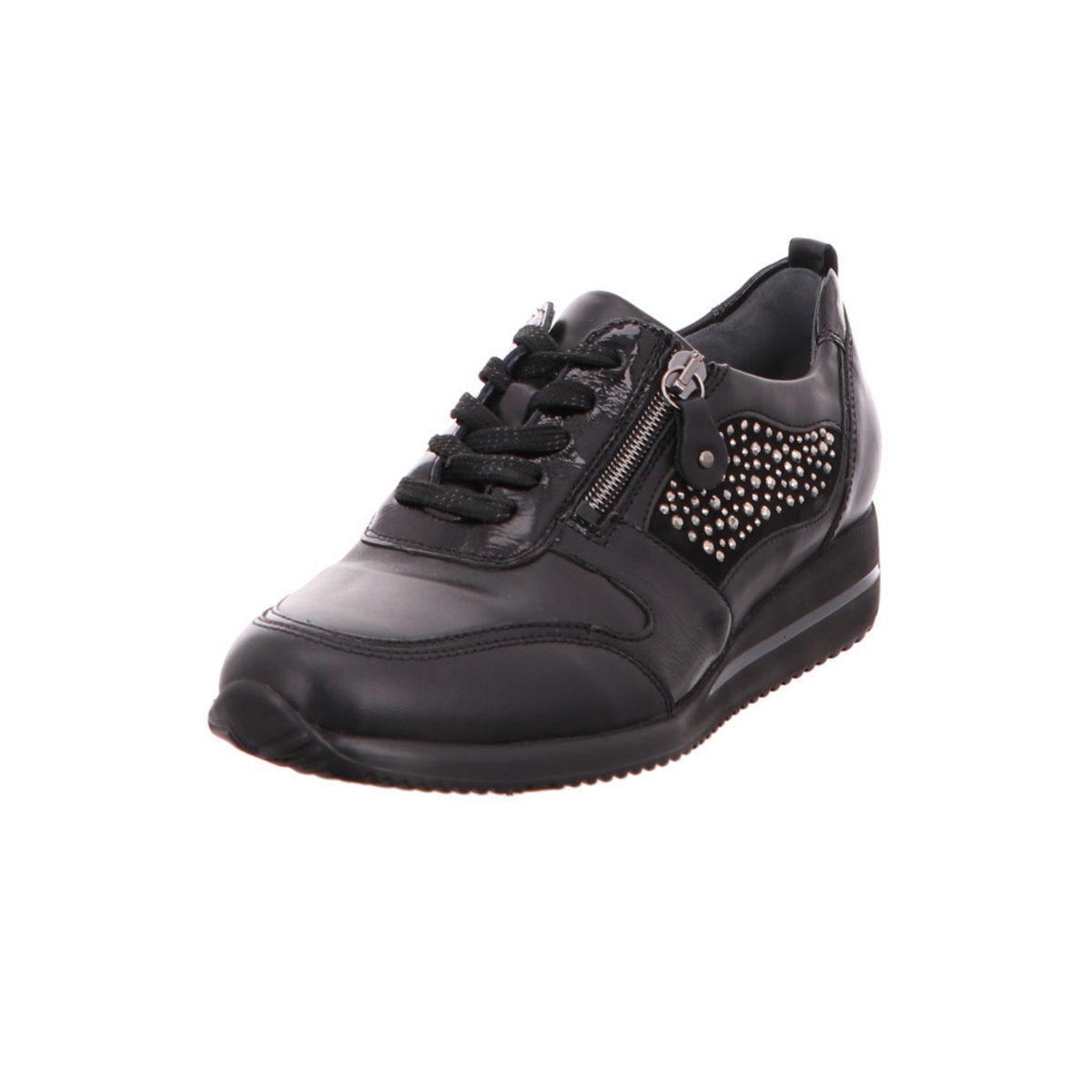 Freizeit Schnürer für Damen in schwarz Sneaker