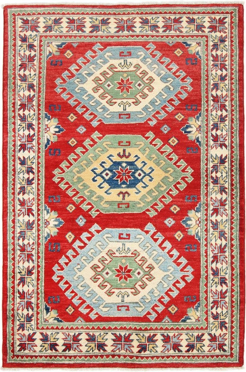 Orientteppich Kazak 100x150 Handgeknüpfter Orientteppich, Nain Trading, rechteckig, Höhe: 5 mm