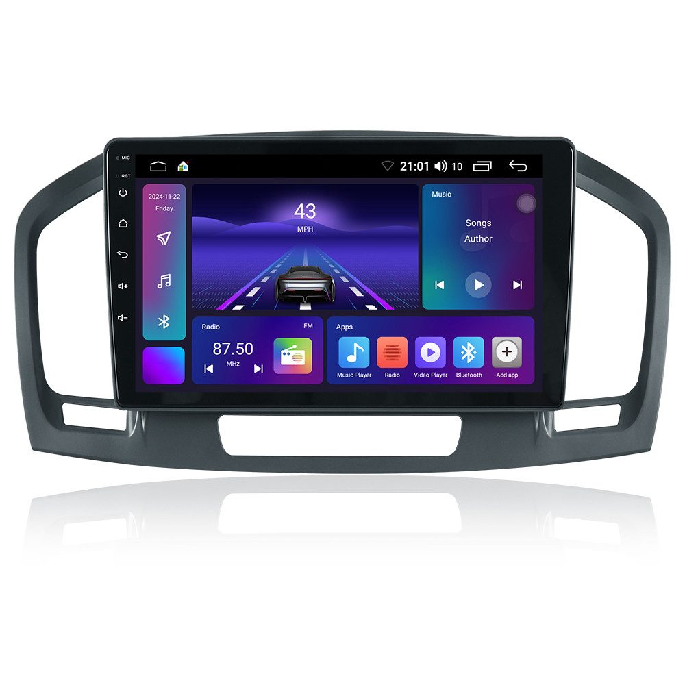 A-Sure Für Opel Insignia 2008-2012 8 Core CarPlay GPS Android 15 WIFI SWC Autoradio (Digitalradio (DAB), FM, Carplay Android Auto Bluetooth EQ USB GPS Navi WIFI Touchscreen)