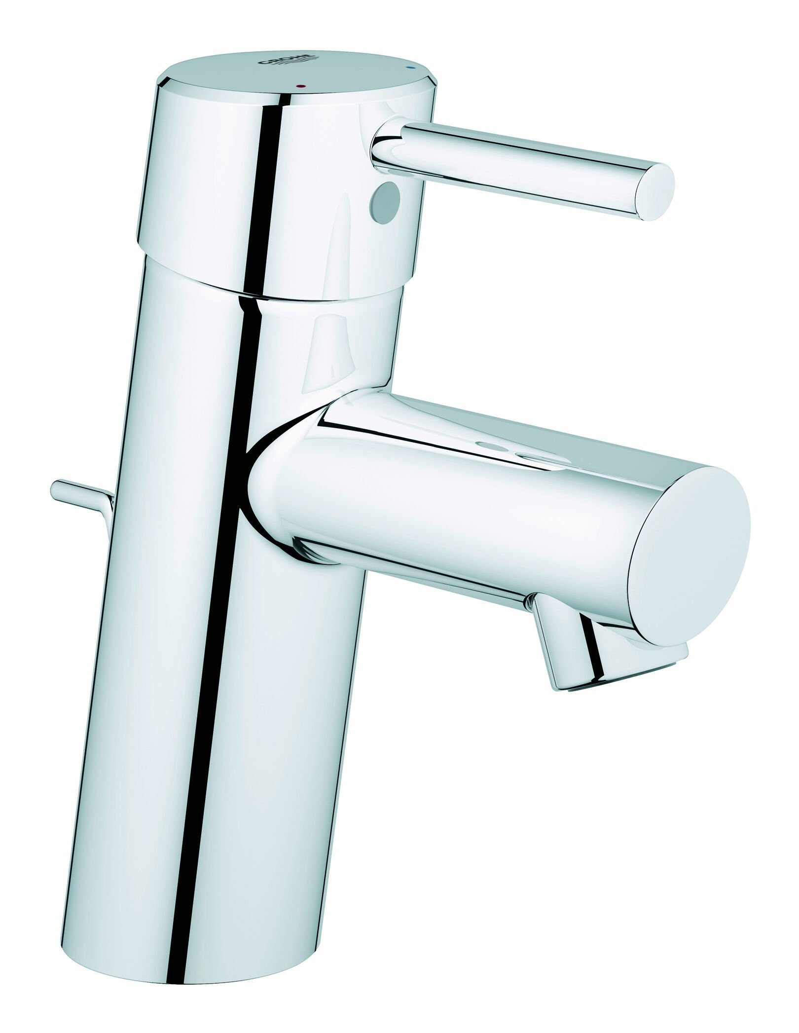 Grohe Waschtischarmatur Concetto Einhand mit Zugstangen-Ablaufgarnitur S-Size - Chrom