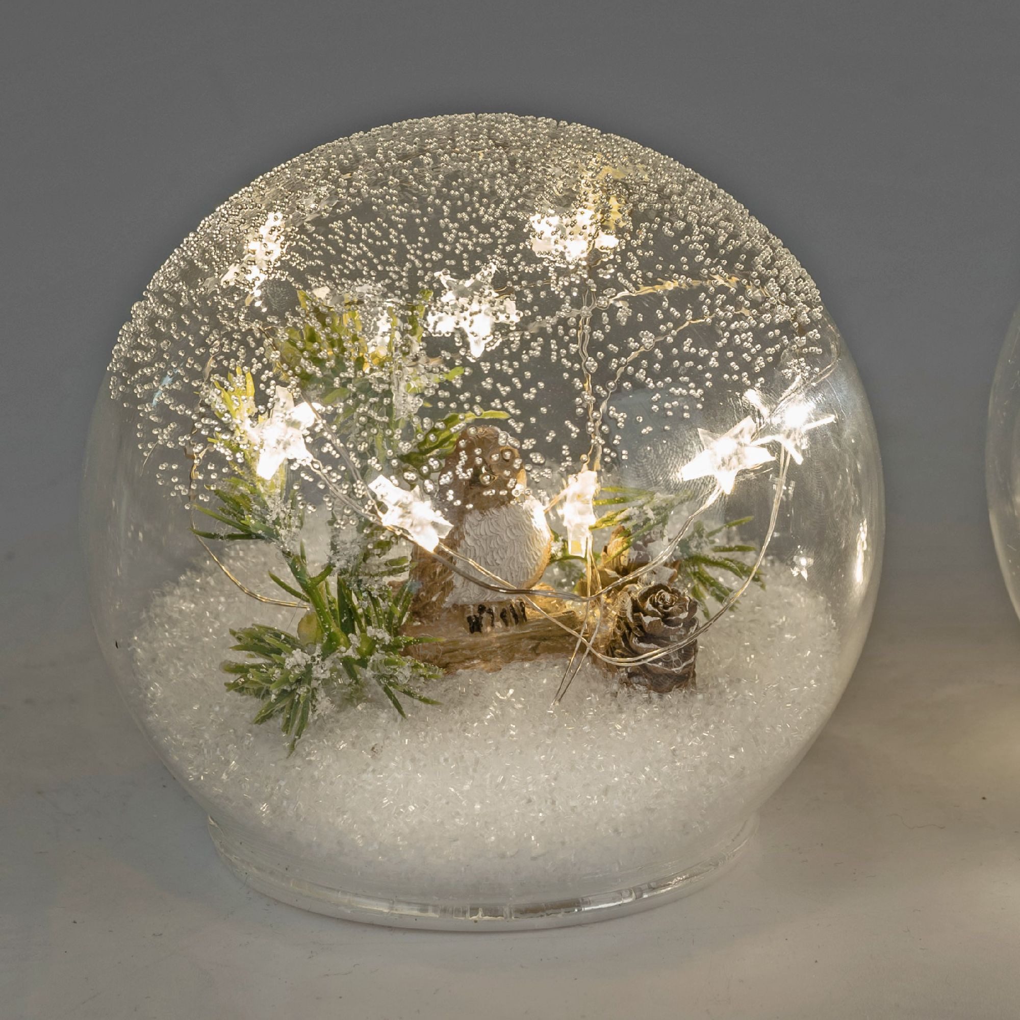 formano Tischleuchte Winterzeit, LED, Mit Timerfunktion, Transparent, Vogel, H: cm