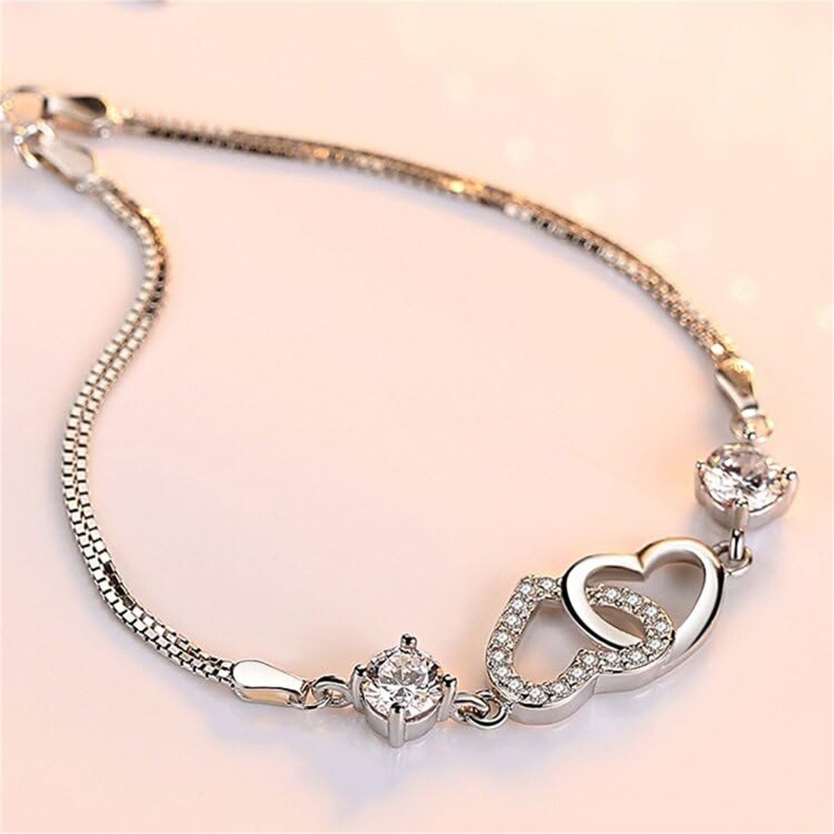 RWEUOQ Silberarmband Sterlingsilber-Armband Diamanten Damen Frauen günstig online kaufen