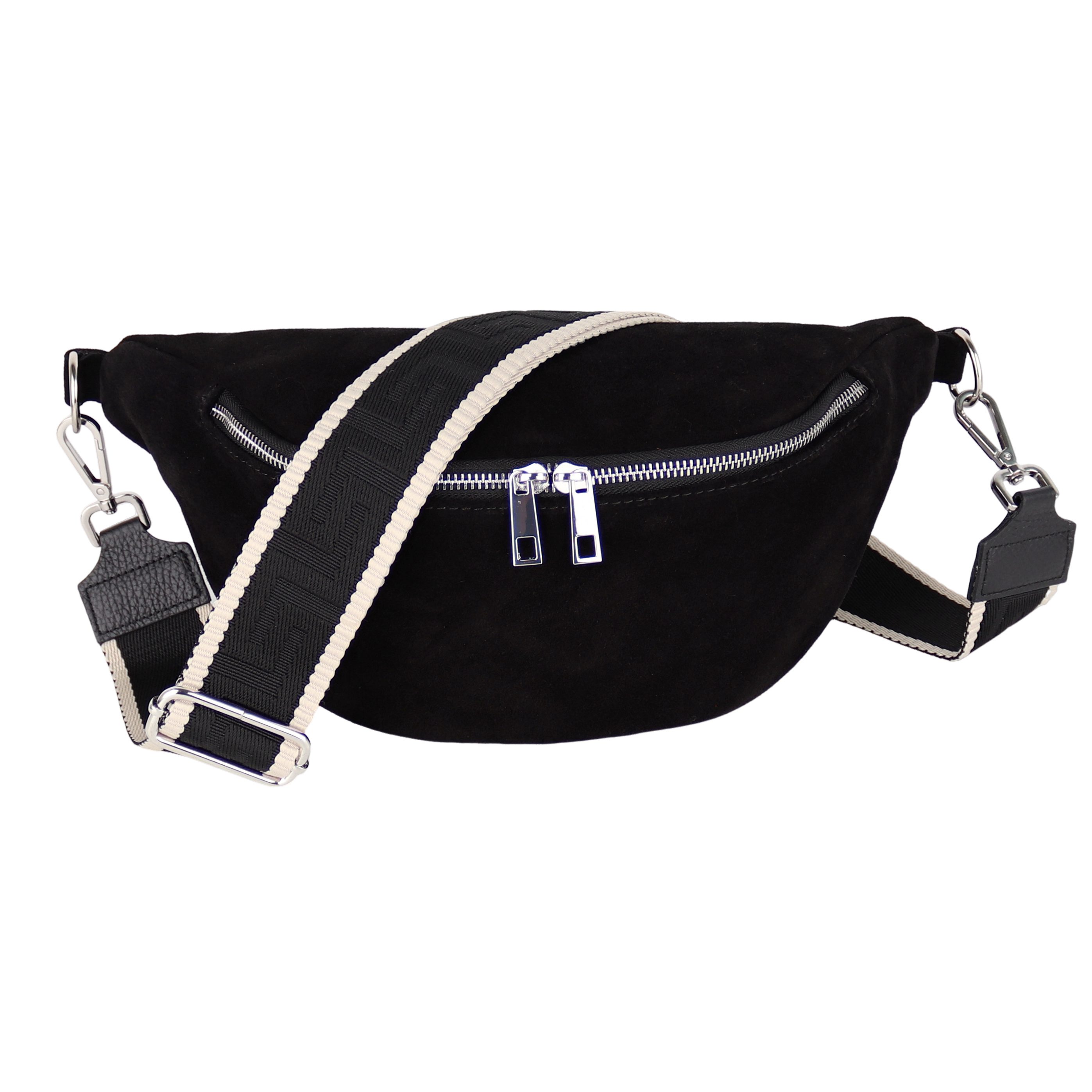 Bauchtasche Damen, Wildleder, Made in Italy, Umhängetasche; Brusttasche