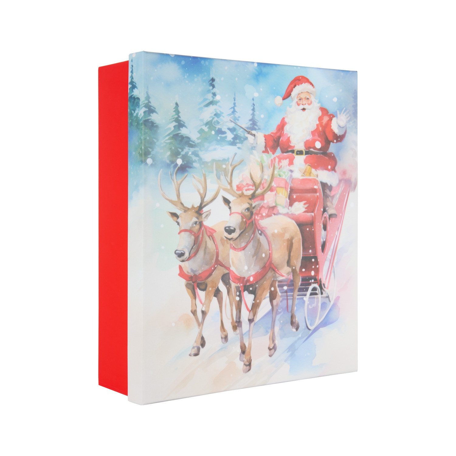 Idena Geschenkbox Idena Geschenkbox Weihnachten Santa auf Schlitten mehrfarbig 36,2x11x2