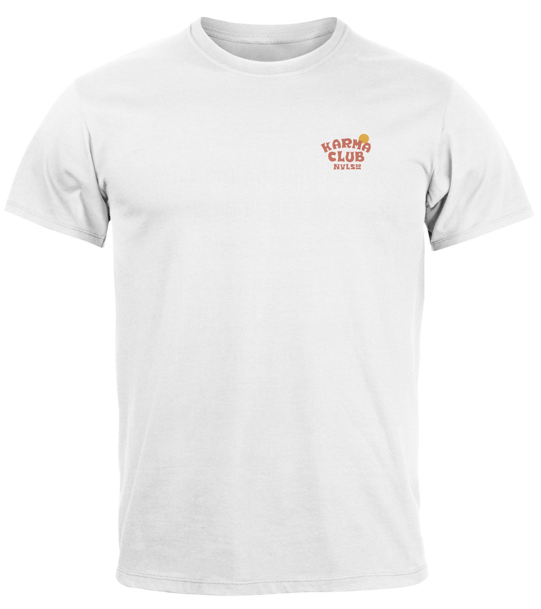 Neverless Print-Shirt Herren T-Shirt Backprint Tiger Motiv Rückenprint und Brustlogo Sommer mit Print