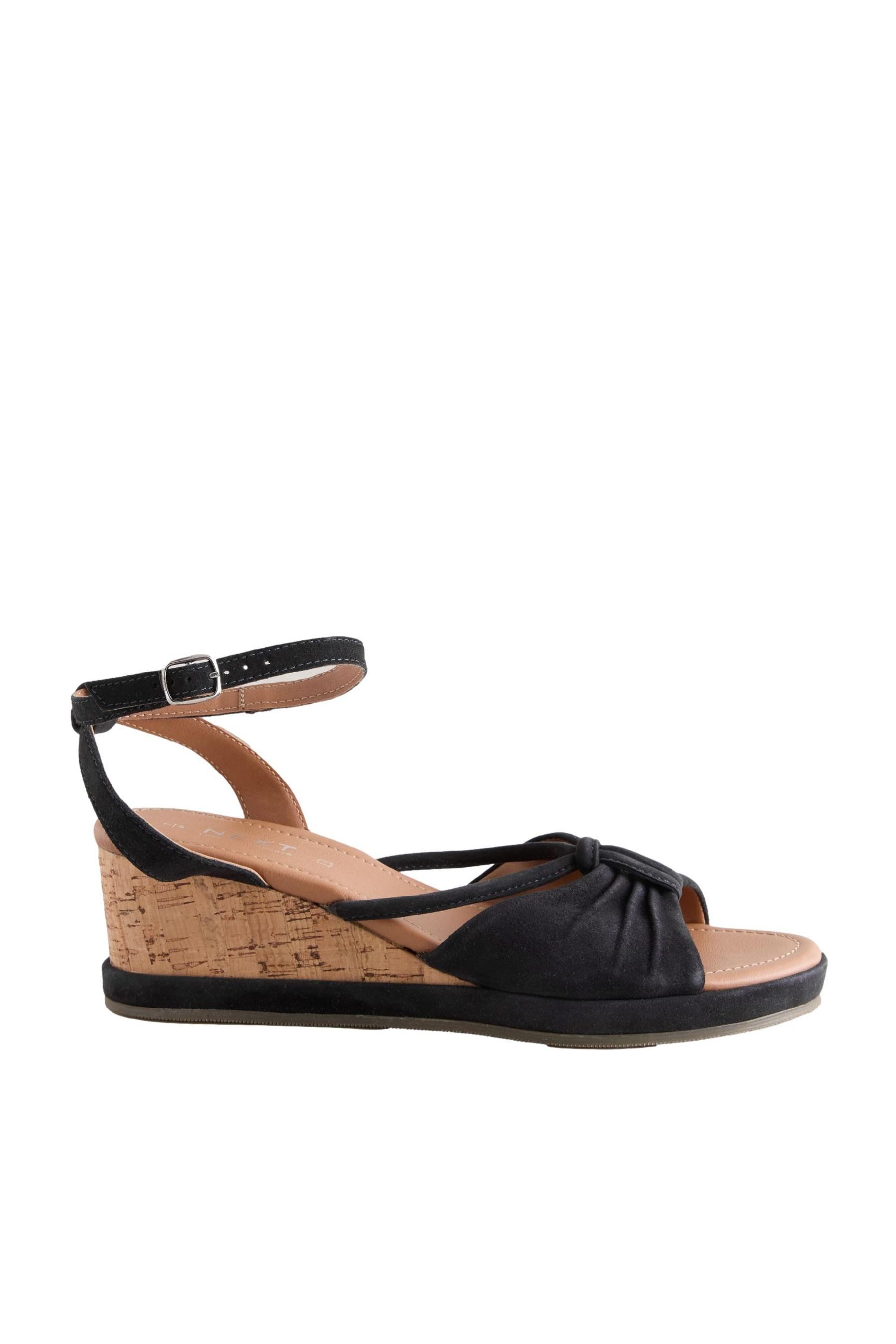 Next Forever Comfort® Lederballerinas, Kork-Keilabsatz Sandale günstig online kaufen