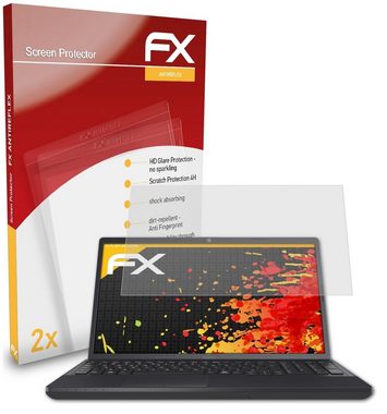 atFoliX Schutzfolie für Fujitsu Lifebook A3510, (2 Folien), Entspiegelnd und stoßdämpfend