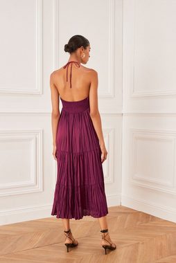 Next Maxikleid Satin-Maxikleid mit Nackenträger (1-tlg)