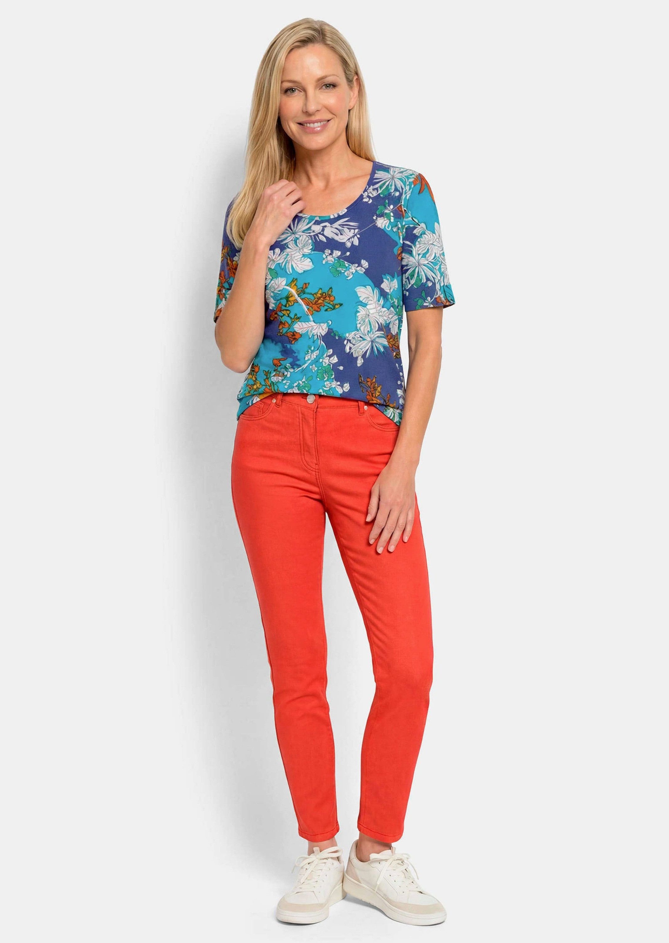 GOLDNER T-Shirt Shirt aus softer Baumwollmischung