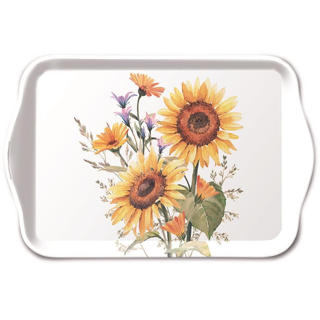 Ambiente® Papierserviette Tray Melamine – Tablett – 13 x 21 cm - Sunflowers – Sonnenblumen