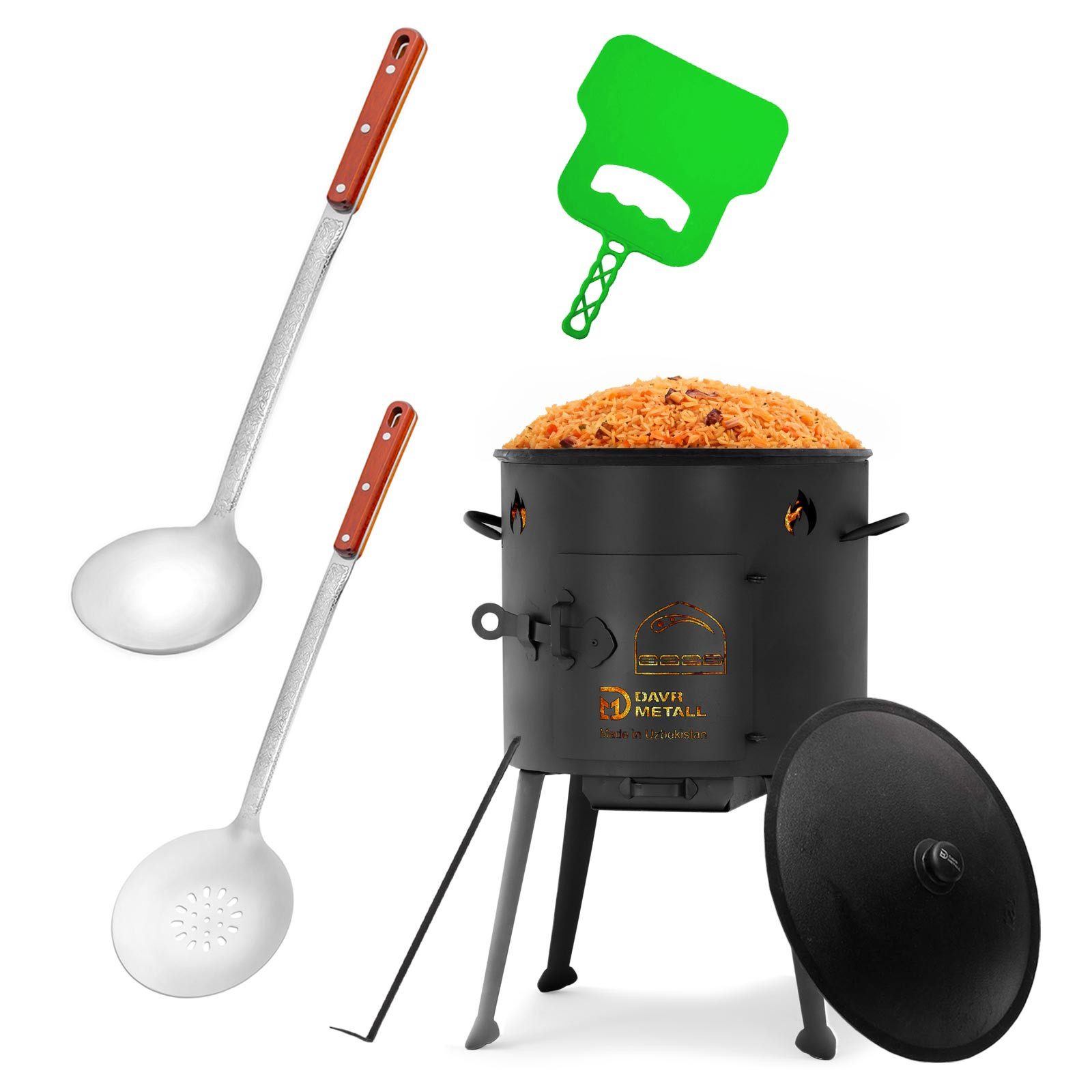 BIG-PAN Feuerstelle Ø36cm Uchag Stahl 10L Kazan (flacher) Zubehör