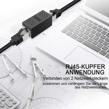 GelldG Ethernet-Koppler, Extender-Adapter-Buchse auf Buchse, Verlängerung Adapter