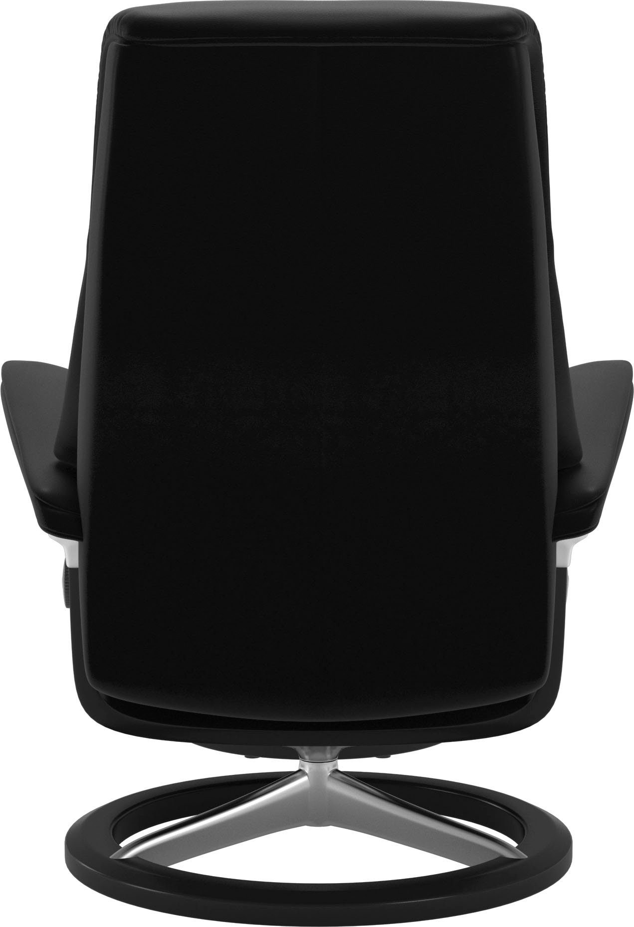 mit (Set, Größe mit Relaxsessel View Stressless® Schwarz S,Gestell Hocker), Signature Base, Relaxsessel