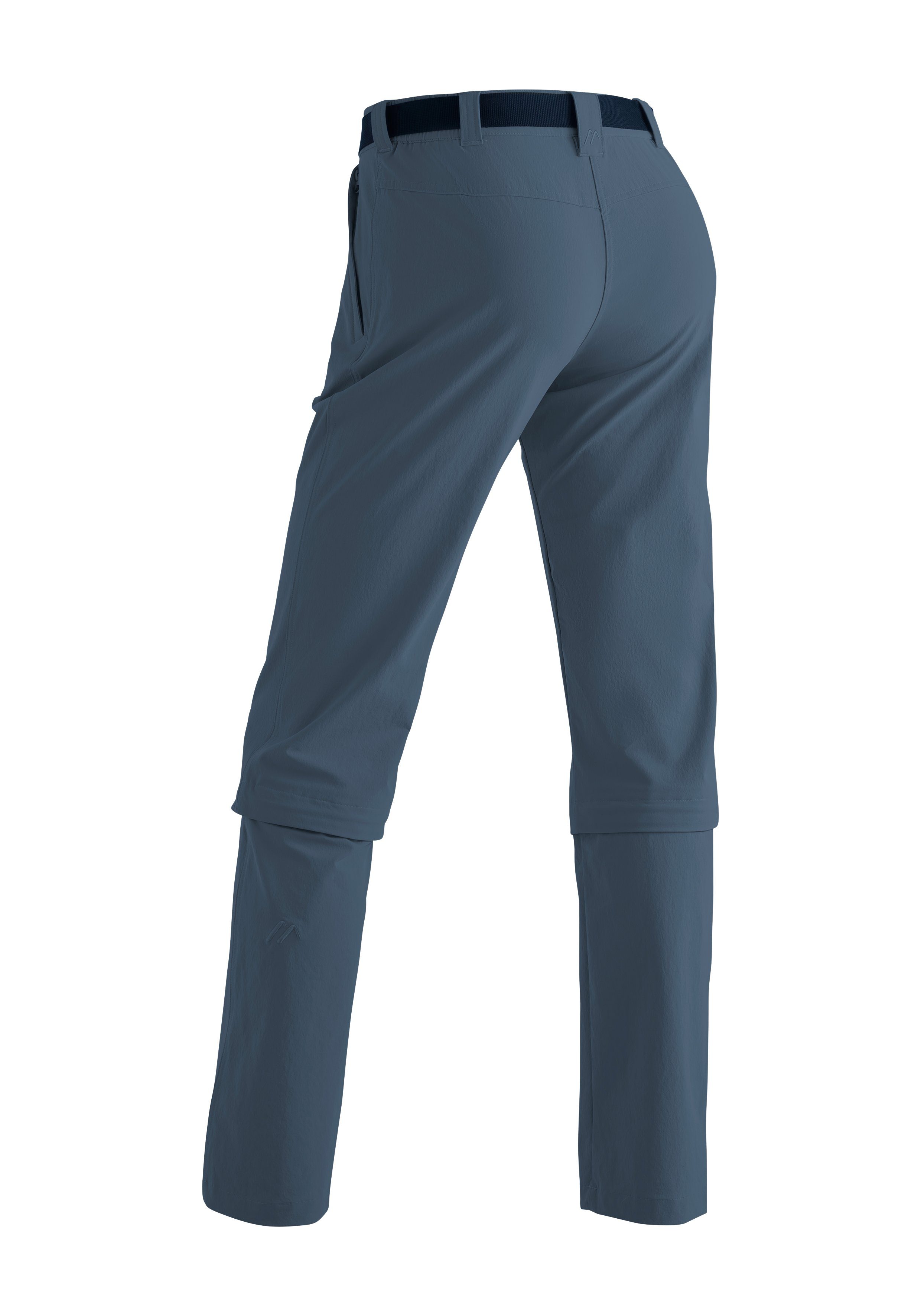 Wanderhose, Capri-Hose Arolla jeansblau Maier Funktionshose atmungsaktive zipp-off Sports Damen