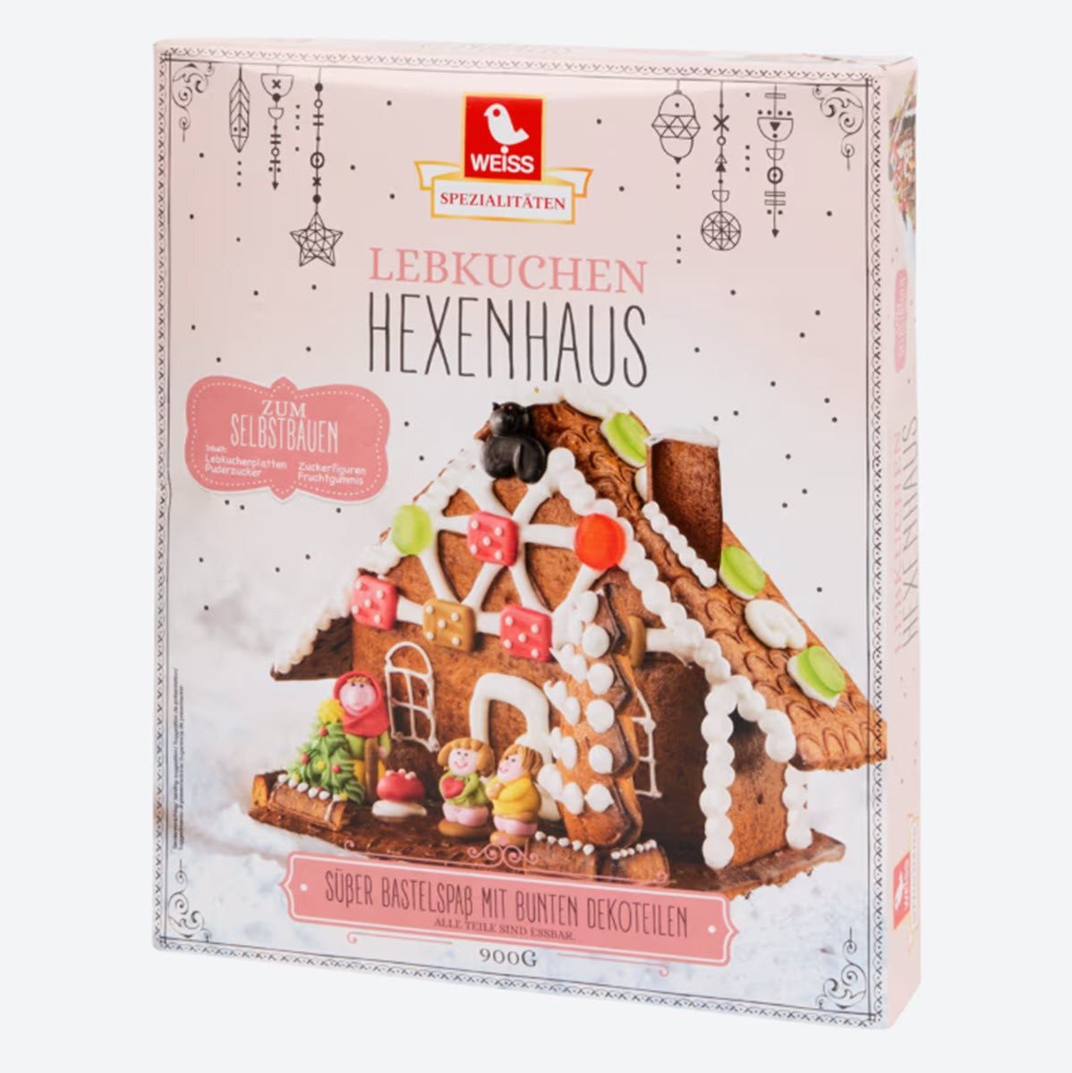 WEISS Süßigkeit Hexenhaus weiss 900 g Lebkuchenhaus