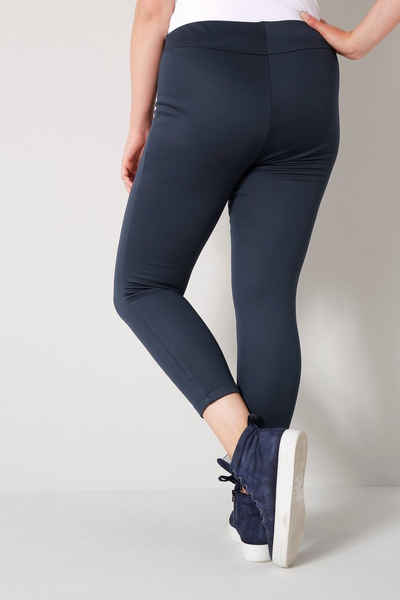 Janet & Joyce Lederimitathose Thermo-Leggings Tight Fit warme Innenseite