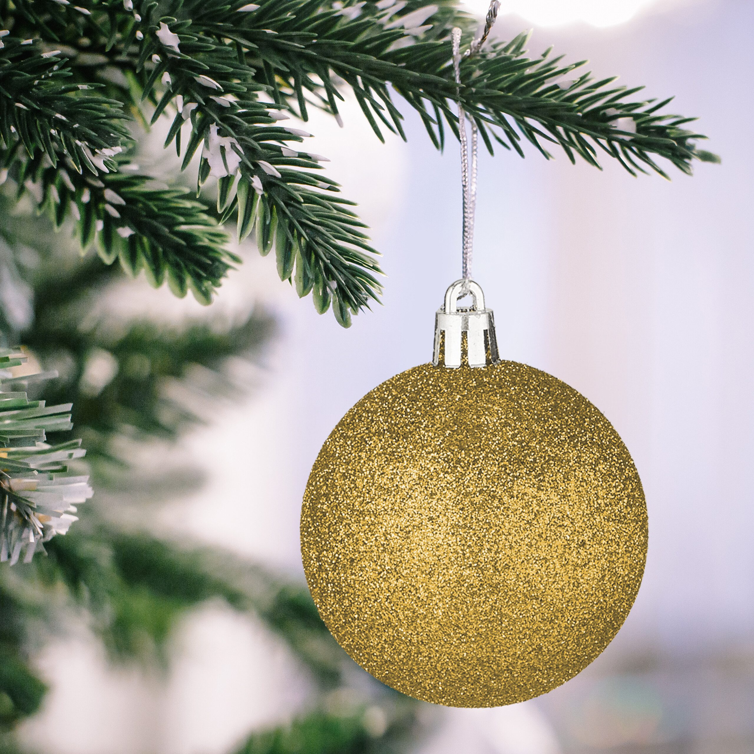relaxdays Weihnachtsbaumkugel Weihnachtskugeln im 100er Set (100 St), gold
