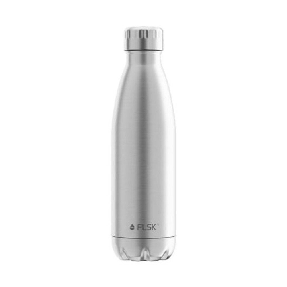 FLSK Isolierflasche Isolierflasche 0,5l Edelstahl, Isolierflasche, Ø7,1cm, Edelstahl, silber