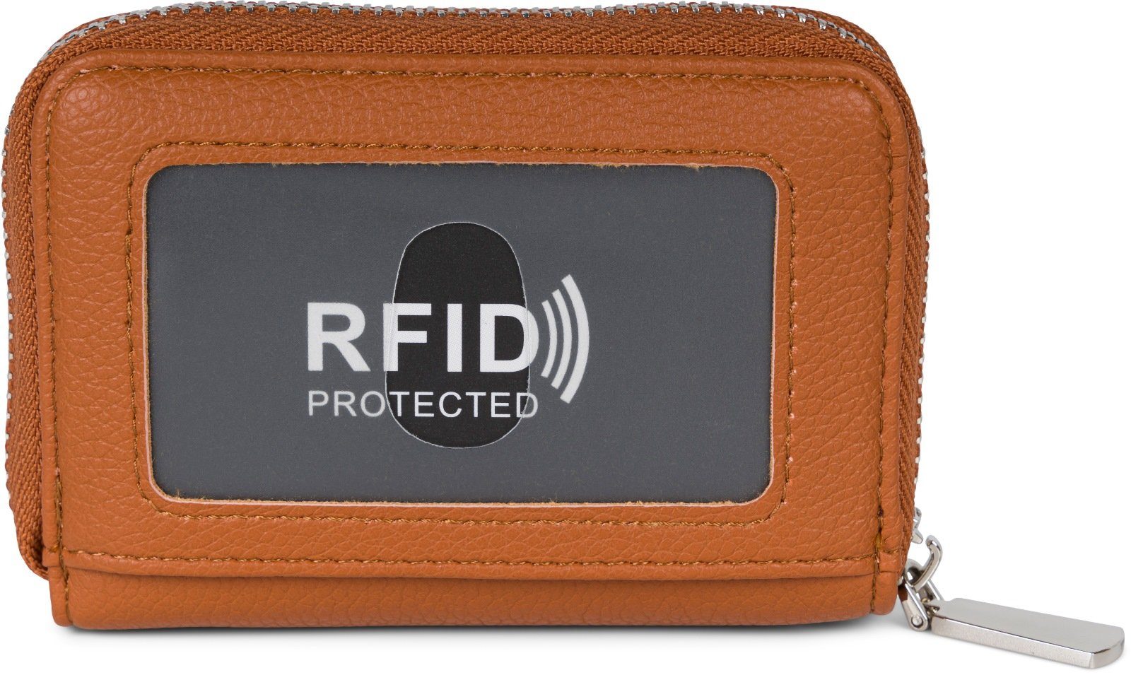RFID-Schutz Karten Cognac (1-tlg), styleBREAKER Geldbörse mit Geldbörse