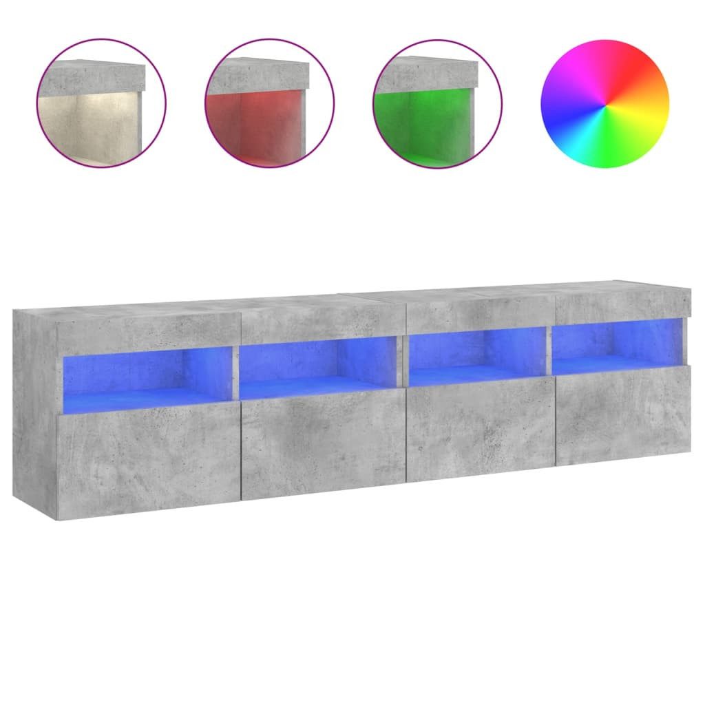 vidaXL TV-Wand TV-Wandschränke mit LED-Leuchten 2 günstig online kaufen