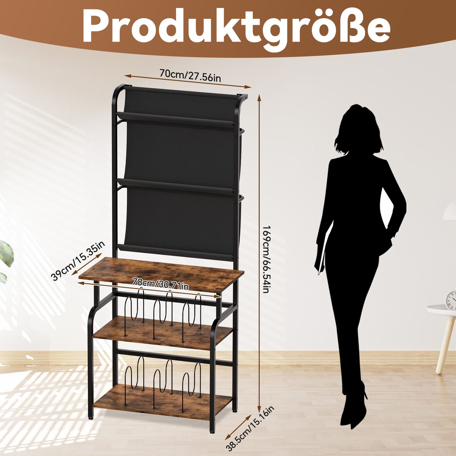 TWSOUL CD-Regal 6-stöckiger Schallplattenregal PlattenspielerStänder TV-Rac günstig online kaufen