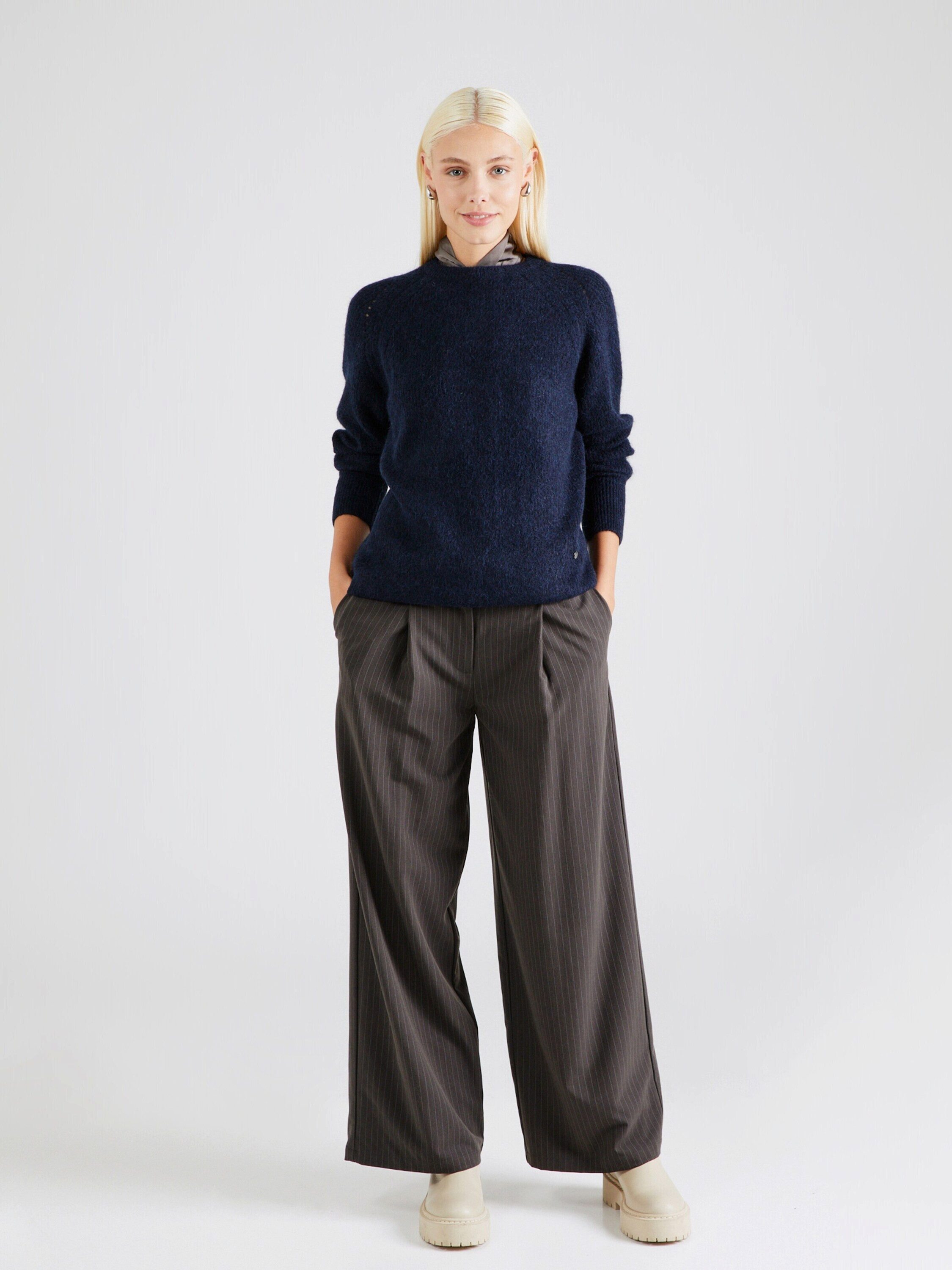 Mos Mosh Rundhalspullover (1-tlg) Lochmuster