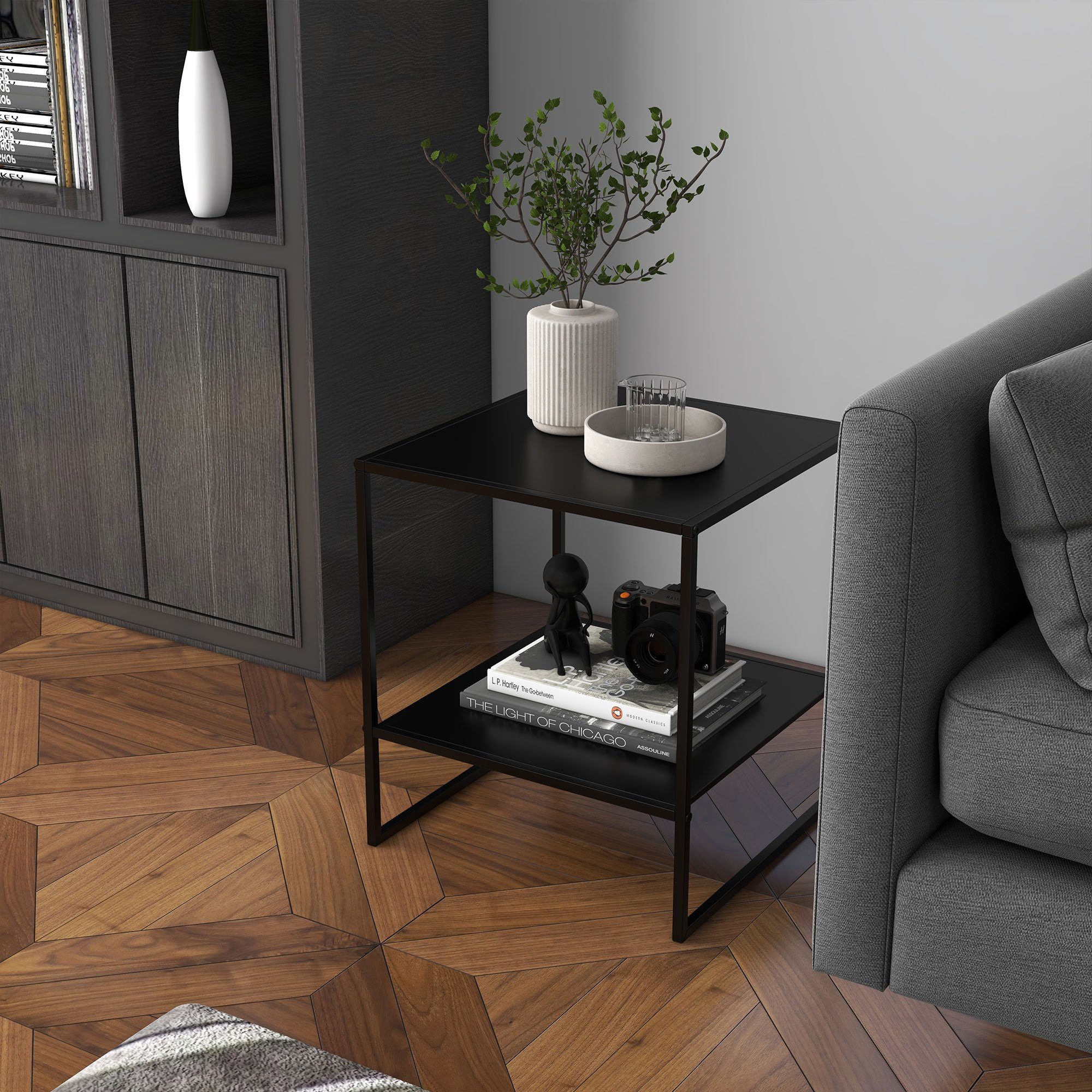 HOMCOM Beistelltisch Sofatisch, Nachttisch, Kaffeetisch im Industriedesign günstig online kaufen