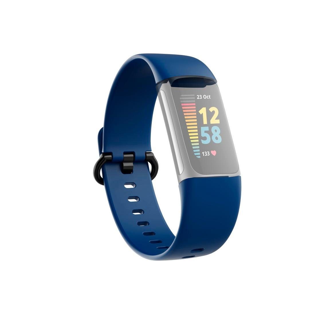 Hama Smartwatch-Armband Armband für Fitbit Charge 5, Uhrenarmband zum Tauschen, universal dunkelblau