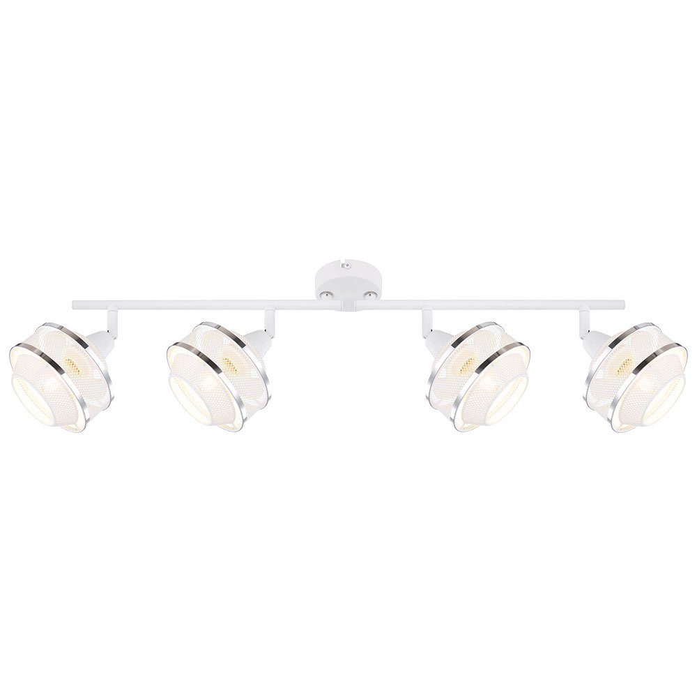 Globo LED Deckenspot, Leuchtmittel Decken Gitter-Geflecht Beleuchtung Spot nicht Weiß inklusive, 4-Flammig Lampe