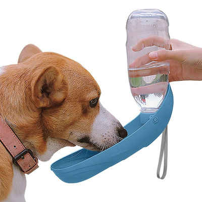 BEARSU Trinkflasche »Hunde Trinkflasche 550ML Hunde Wasserflasche für Unterwegs Trinknapf für Katzen Leicht zu Tragen Faltbare Hundetrinkflasche für Outdoor-Aktivitäten - Blau«