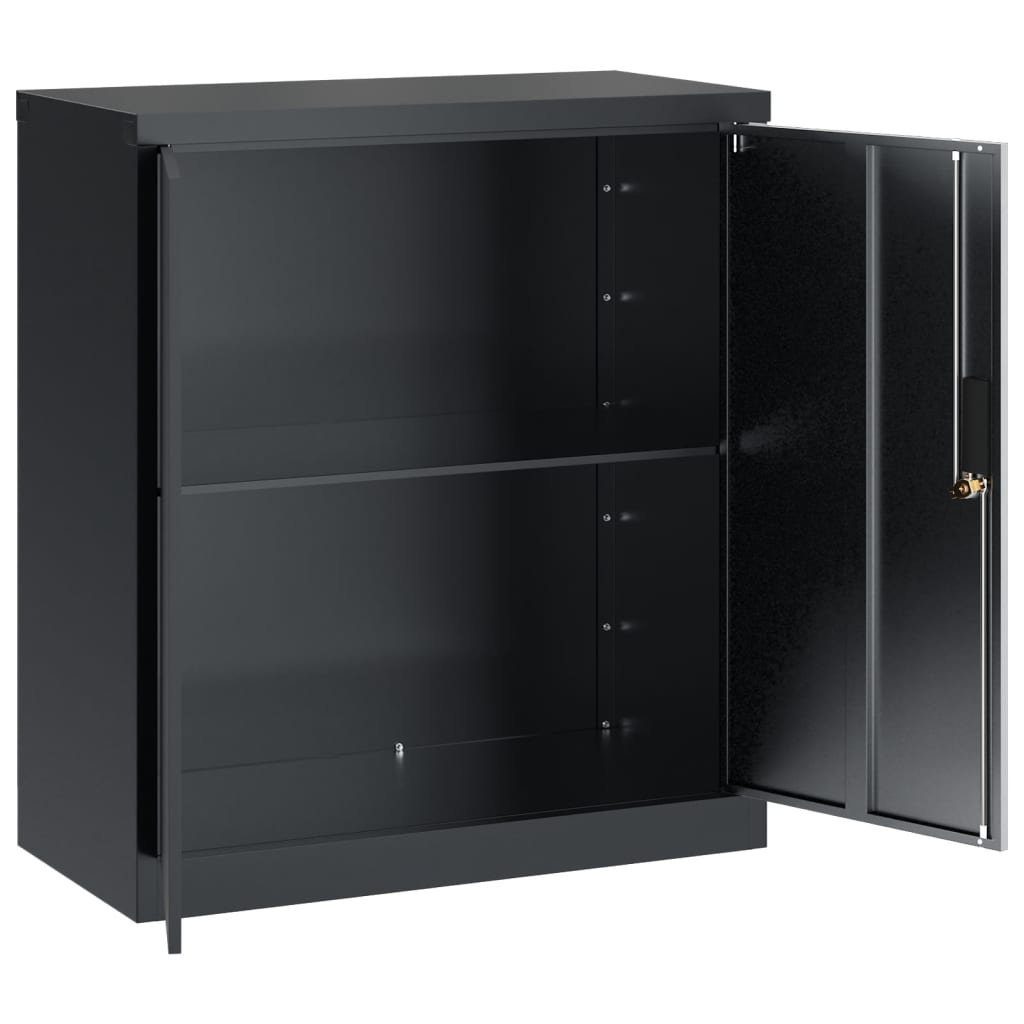 vidaXL Aktenschrank Aktenschrank Anthrazit 79x40x90 cm (1-St) Stahl