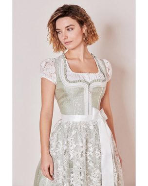 Krüger Madl Dirndl 'Zephyra' mit Spitzenschürze 414267, Hellgrün 60c