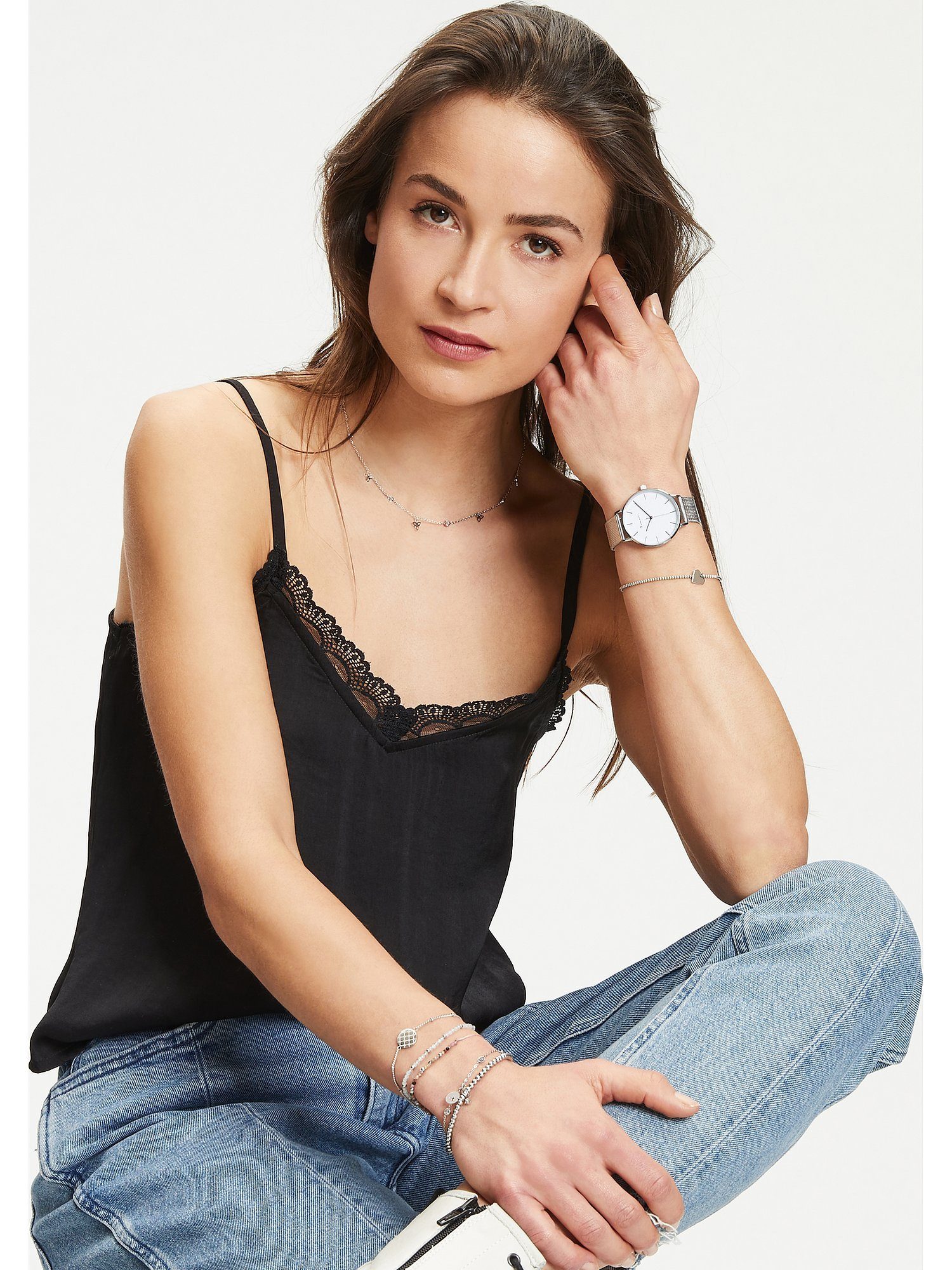 Tamaris Edelstahlarmband Tamaris Damen-Armband Edelstahl 1 Zirkonia, Modern günstig online kaufen