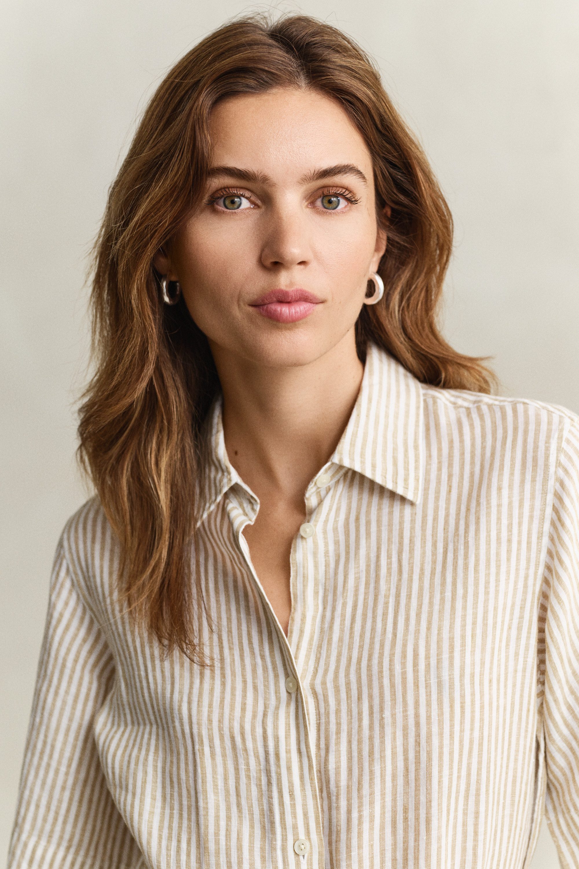 Gant Hemdblusenkleid STRIPED LINEN Regular fit mit Bindegürtel