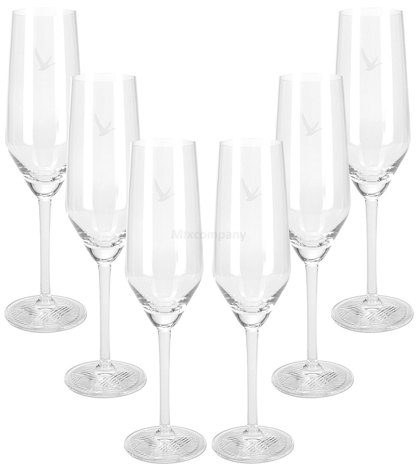 Gläser-Set Grey Goose Vodka Glas Gläser Set - 6x Flöten Gläser