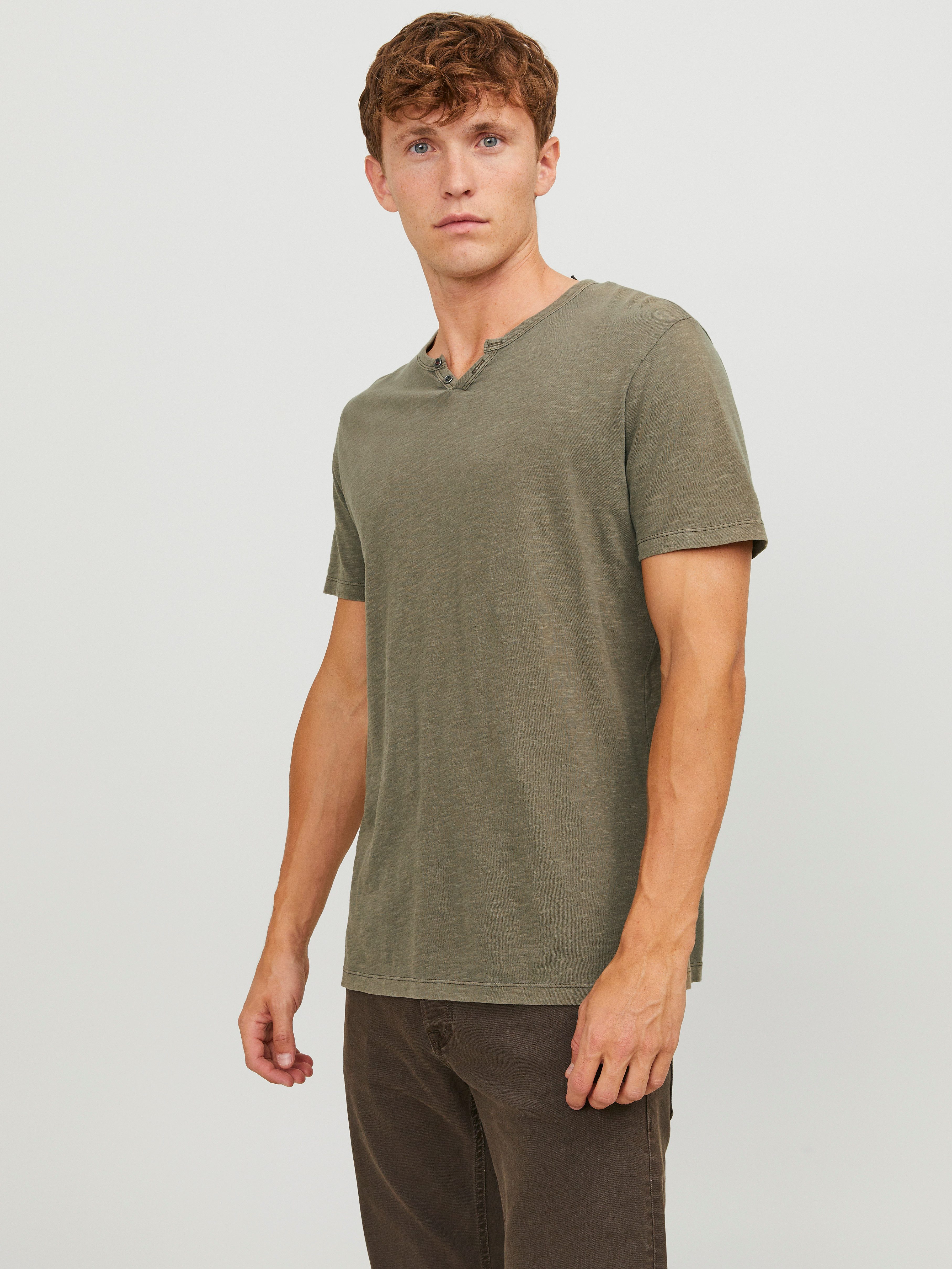 Jack & Jones T-Shirt SPLIT NECK TEE günstig online kaufen