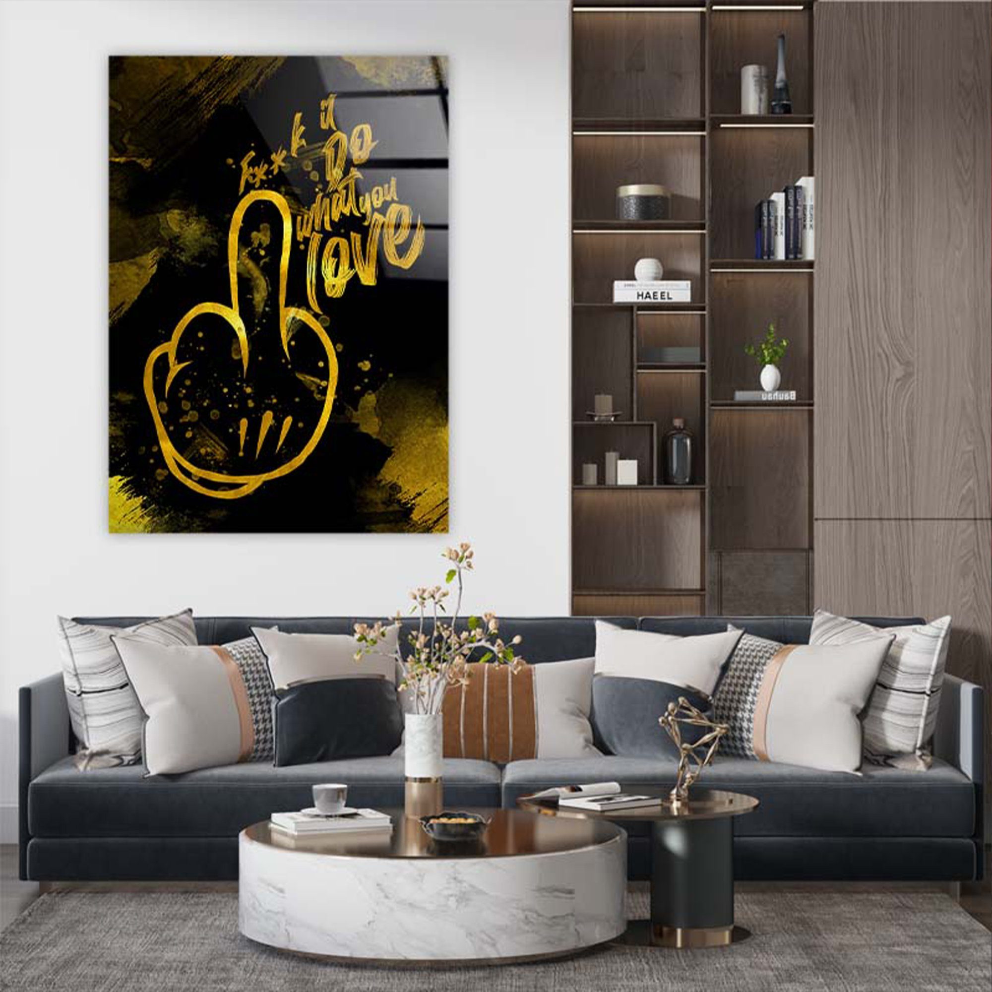 ArtMind XXL-Wandbild F**K IT, Premium Wandbilder als Poster