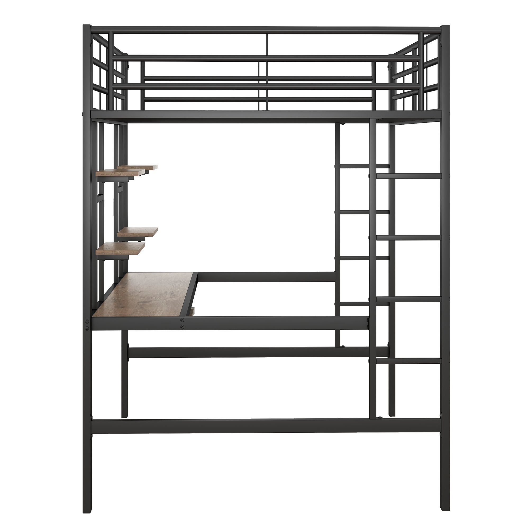 & Kinderbett Flieks ohne Metallbett Stuhl Hochbett Schreibtisch 140x200cm mit Regal